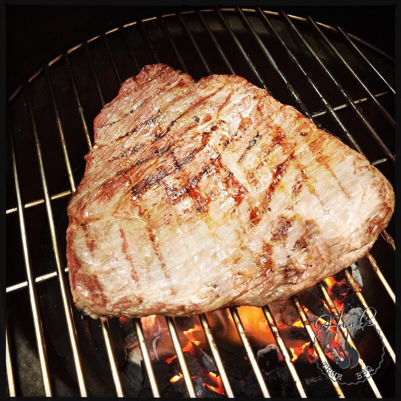 Flank steak after first sear