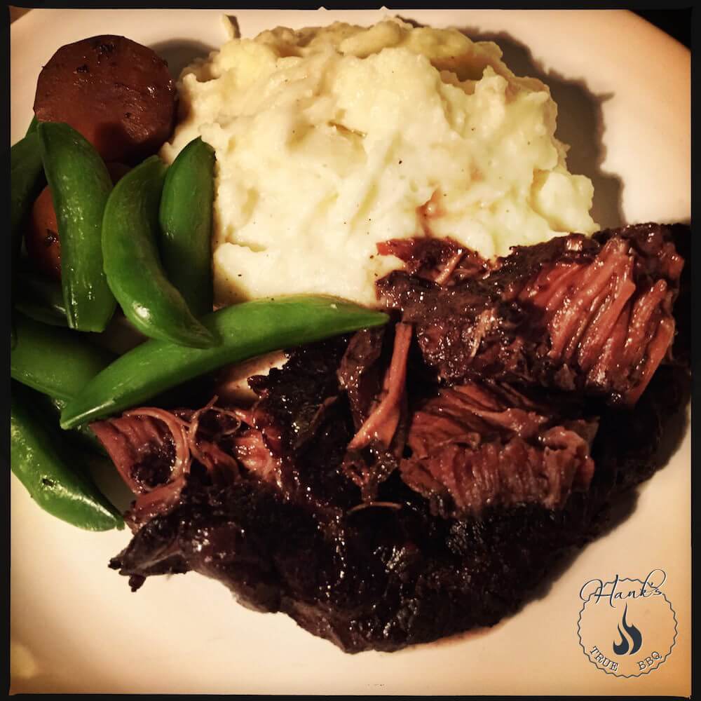 Wine braised ox cheeks