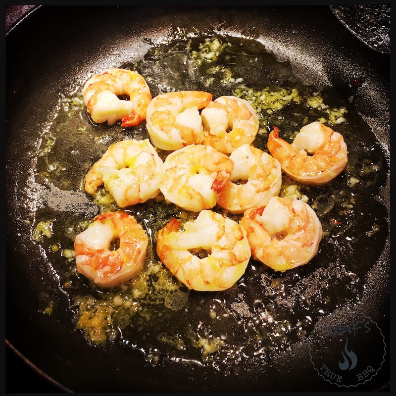 Tiger shrimp with oil/lemon added