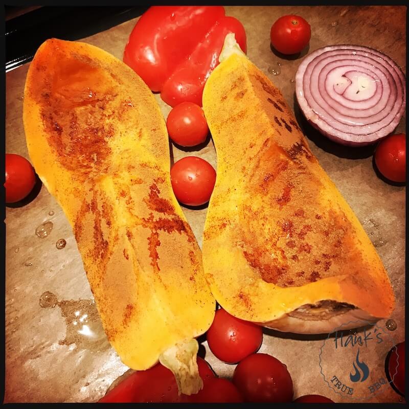 Butternut Squash rubbed for the oven