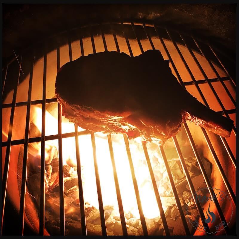 Cote de Boeuf being seared