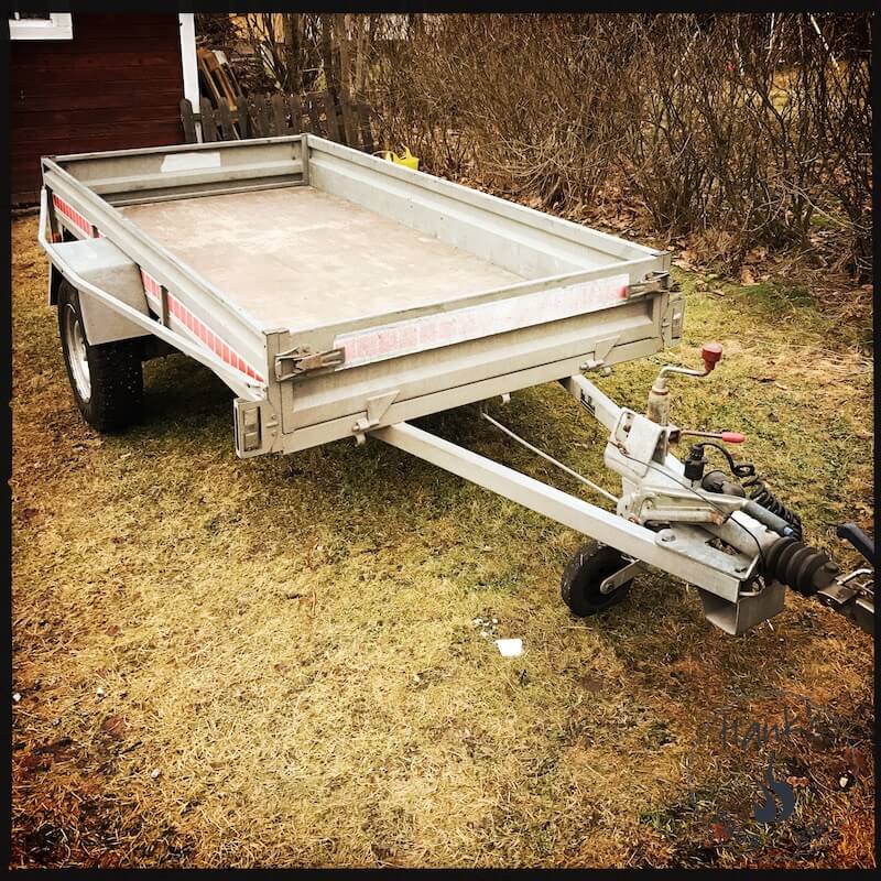 A trailer to mount the smoker on