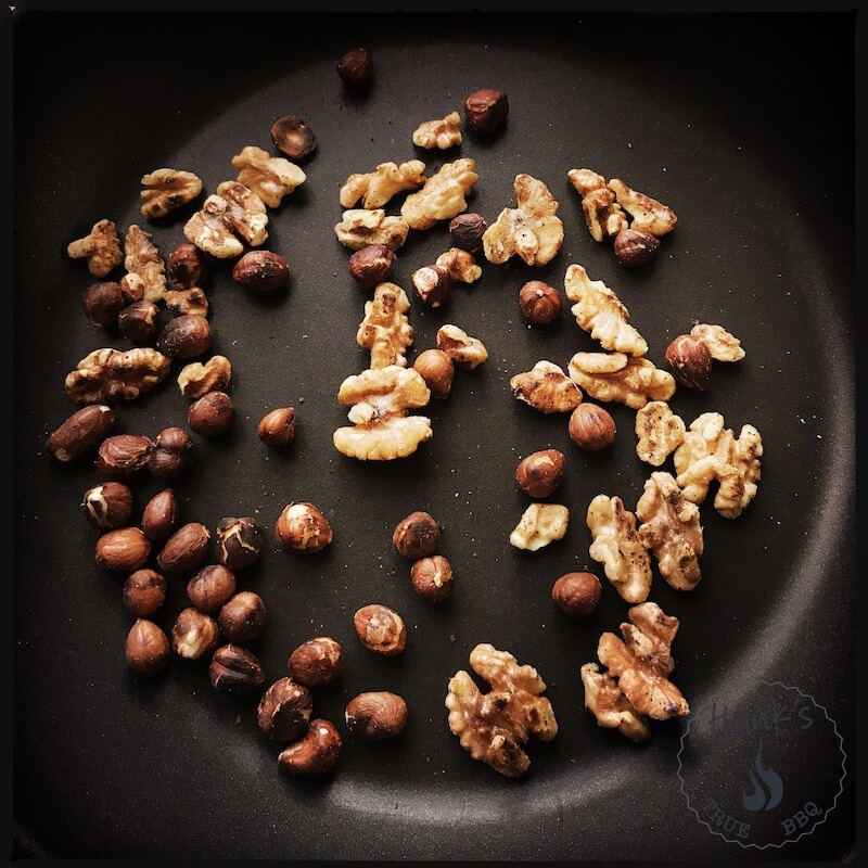 Roasted walnuts and hazelnuts