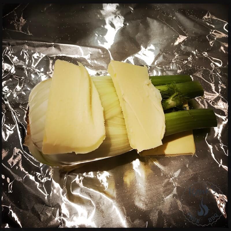 Fennel in a foil package