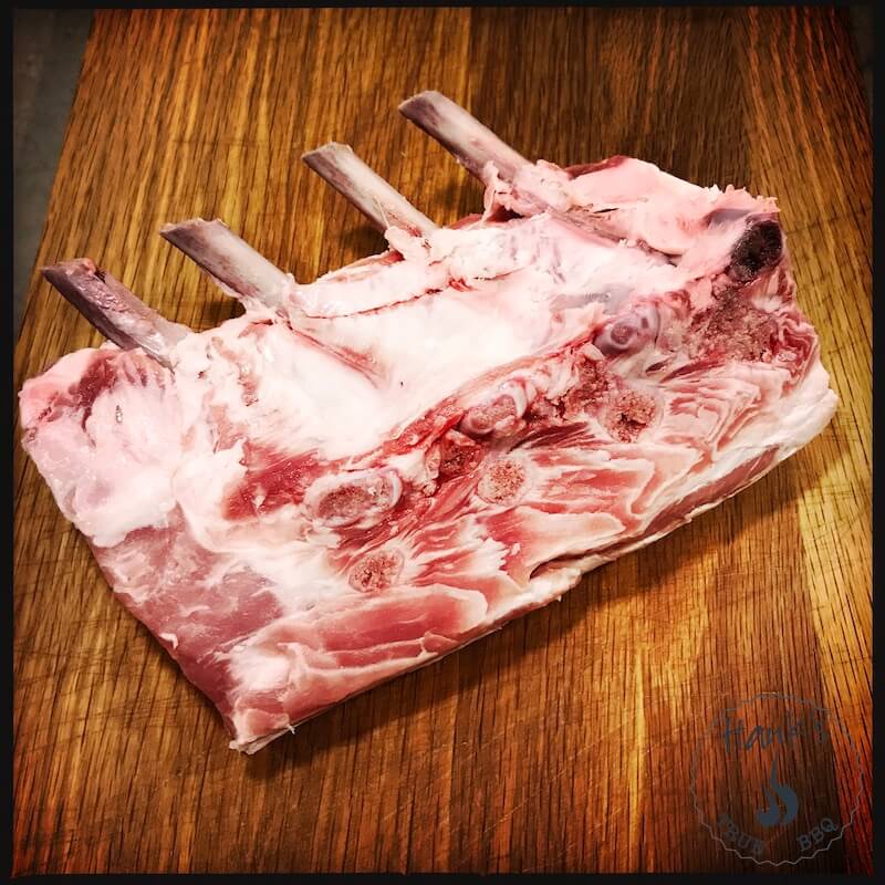 Iberico racks with bone side up.