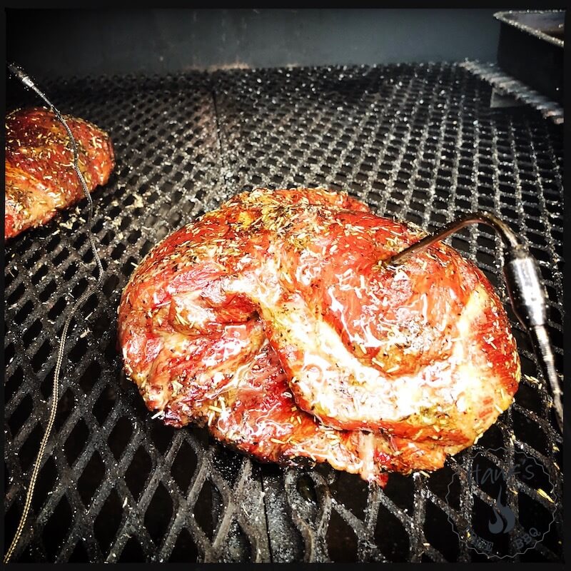 Leg of lamb after first glaze