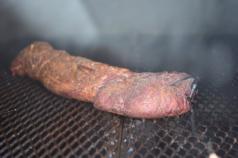 Beef Tenderloin in the smoker