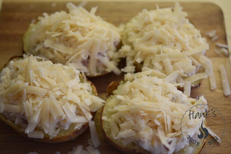 Twice Baked Potatoes, stuffed and with cheese