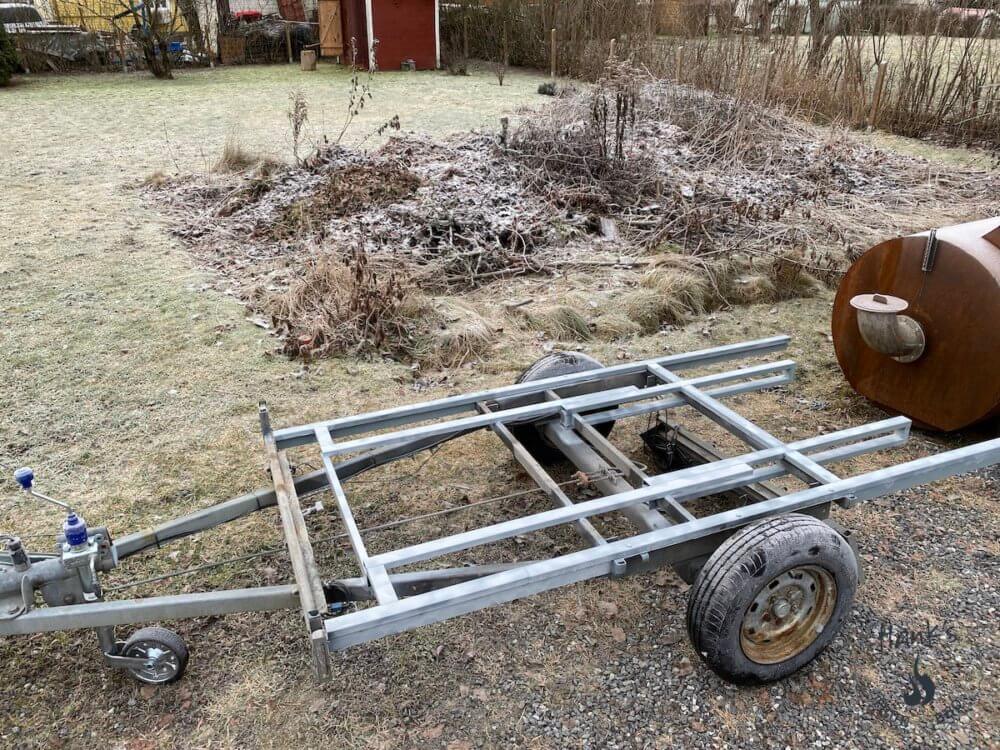 The smoker trailer with new custom built frame