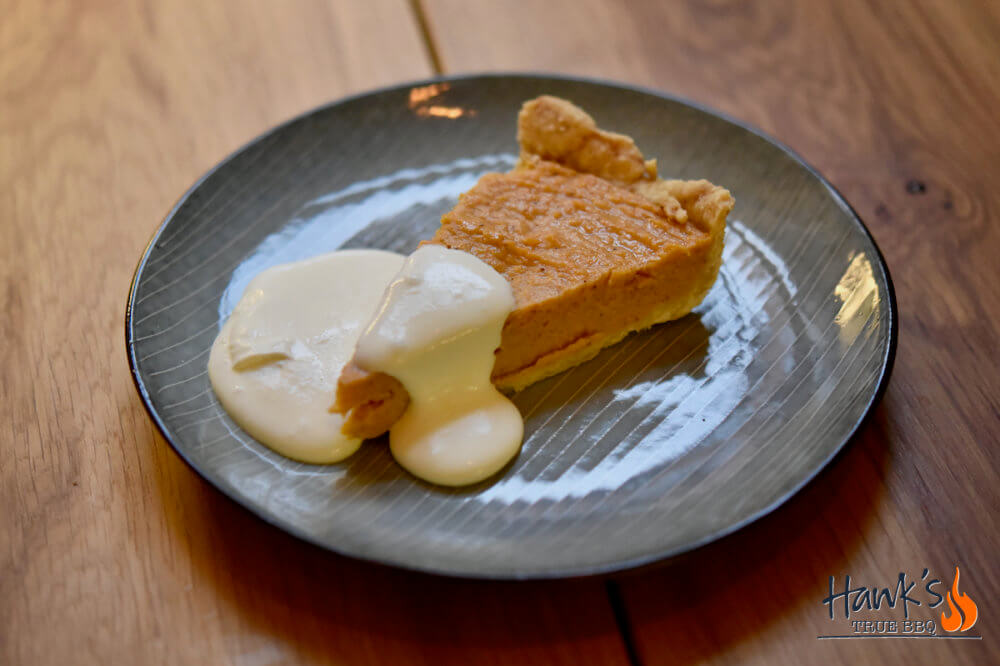 Sweet potatoe pie on a plate