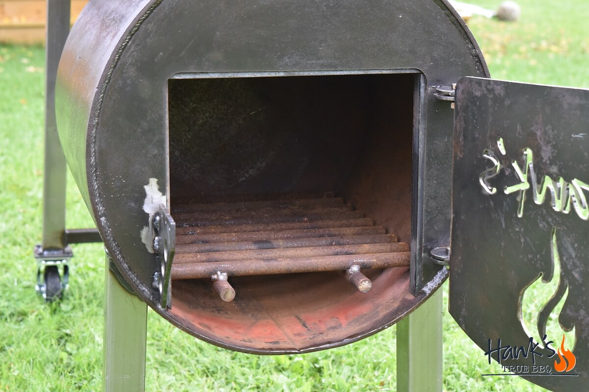 Hank's Offset Smoker - Firebox Open