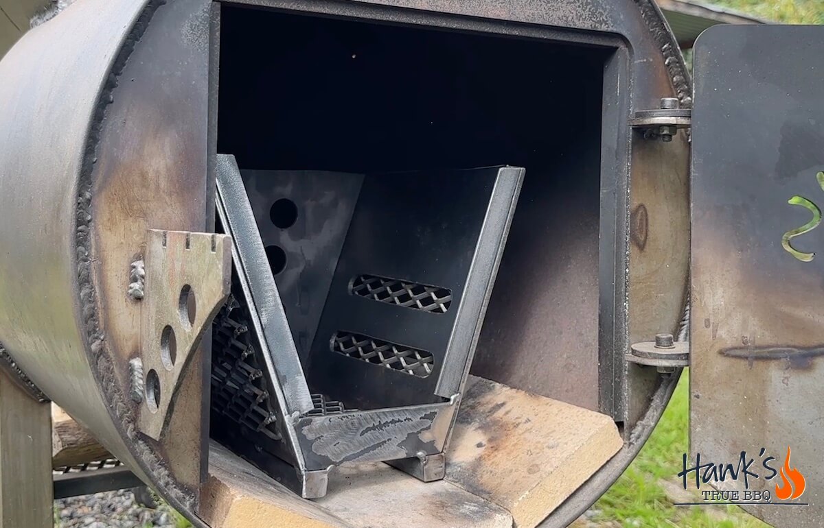 Fire Management Basket in the offset smoker